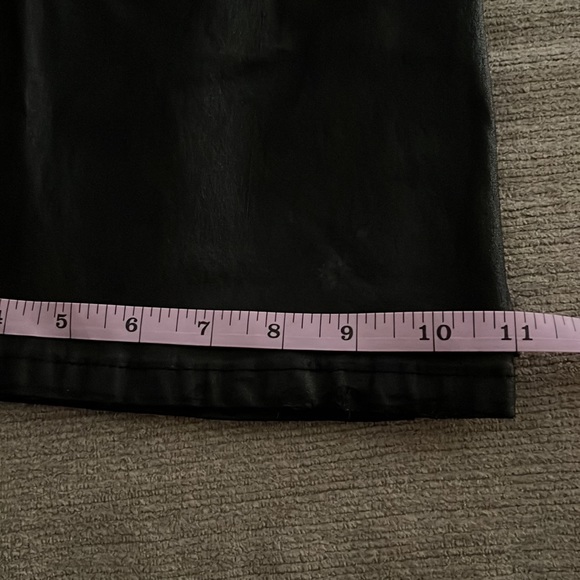 Black Leather Look Trousers - Picture 6 of 8